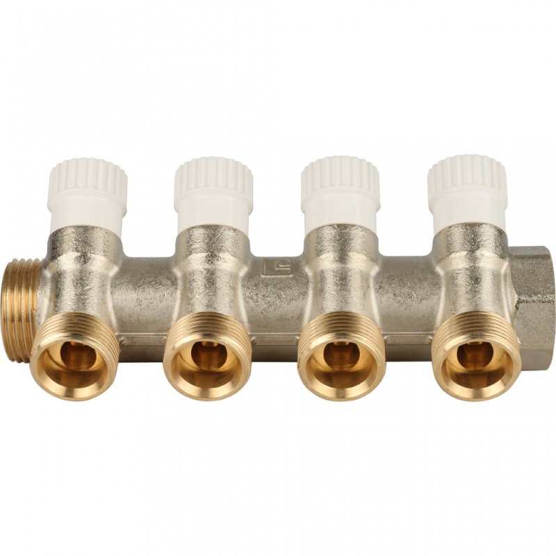 Коллектор 1" STOUT с вентилями на 4 выхода 3/4"ЕК SMB6851013404 - Вид №2
