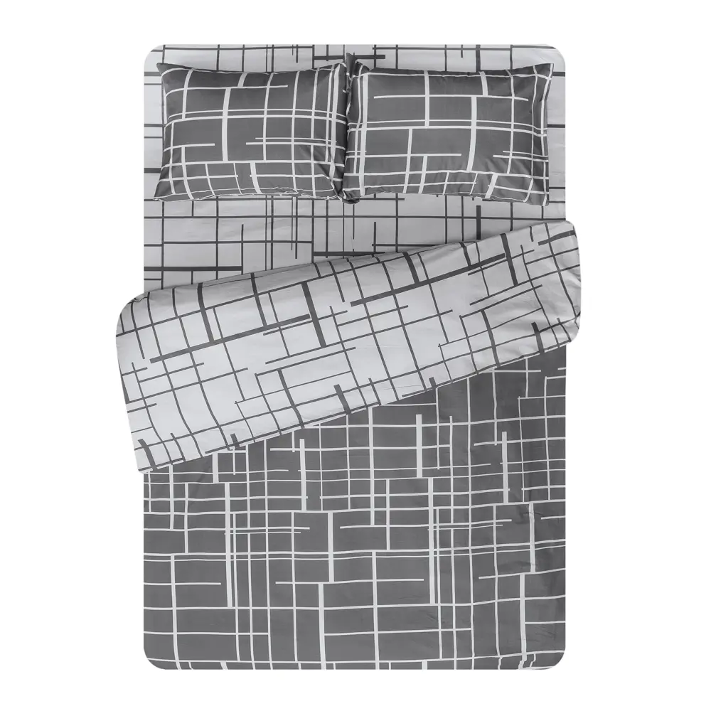 Комплект постельного белья Eclair Меззо двуспальный сатин разноцветный STLM-2207962 - Вид №4