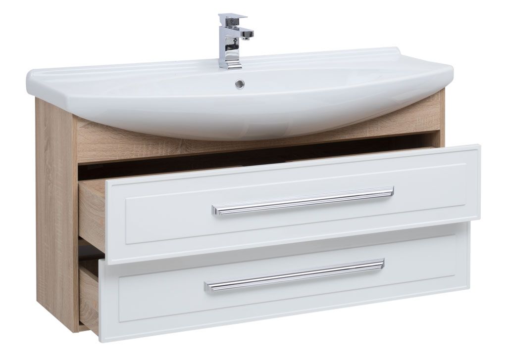 Тумба с раковиной Aquanet Остин 120 дуб сонома/белый 0020173400175450 - Вид №1
