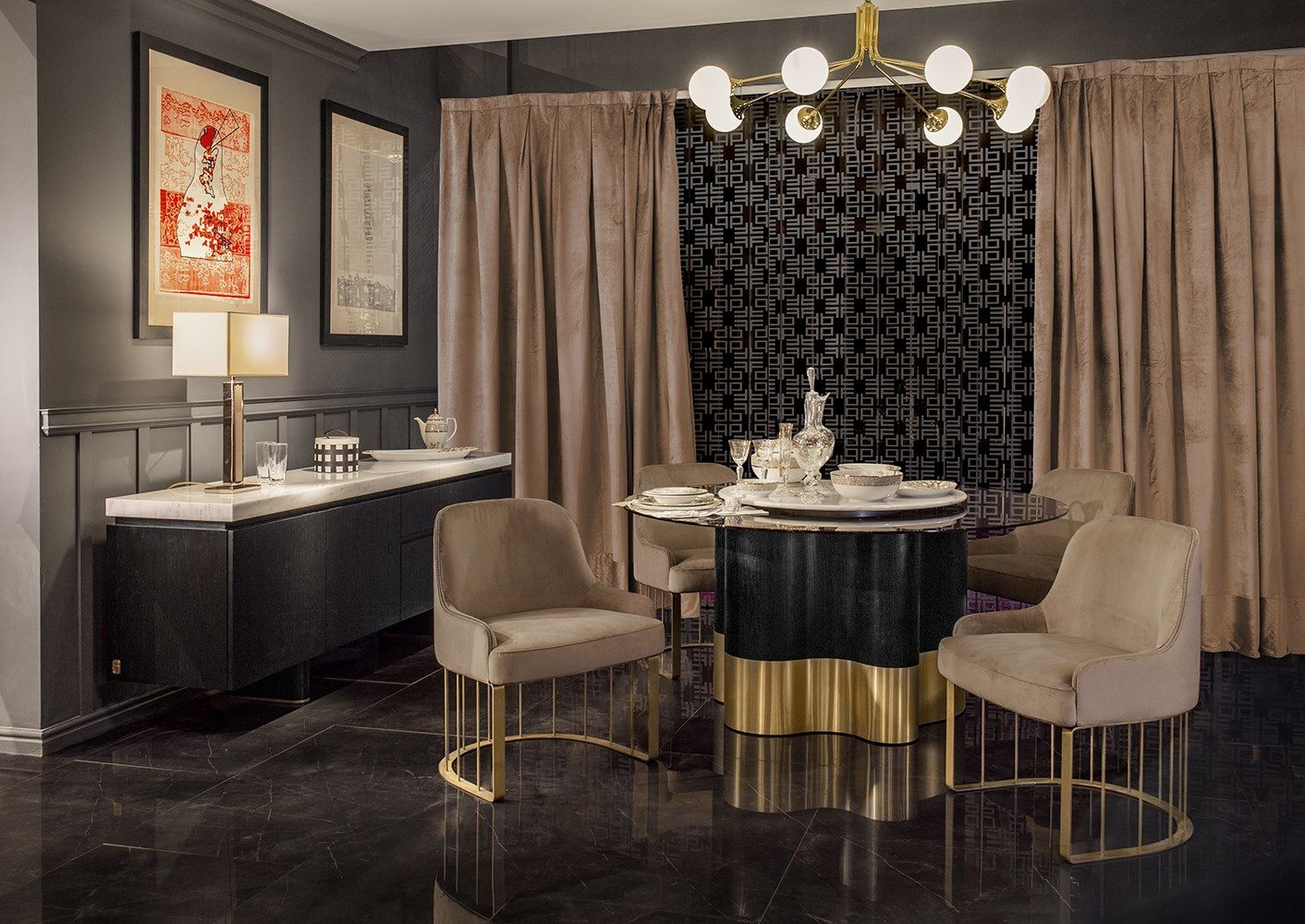 Металлическая настольная лампа Formitalia Бурбон ARCH-00089711 - Вид №3