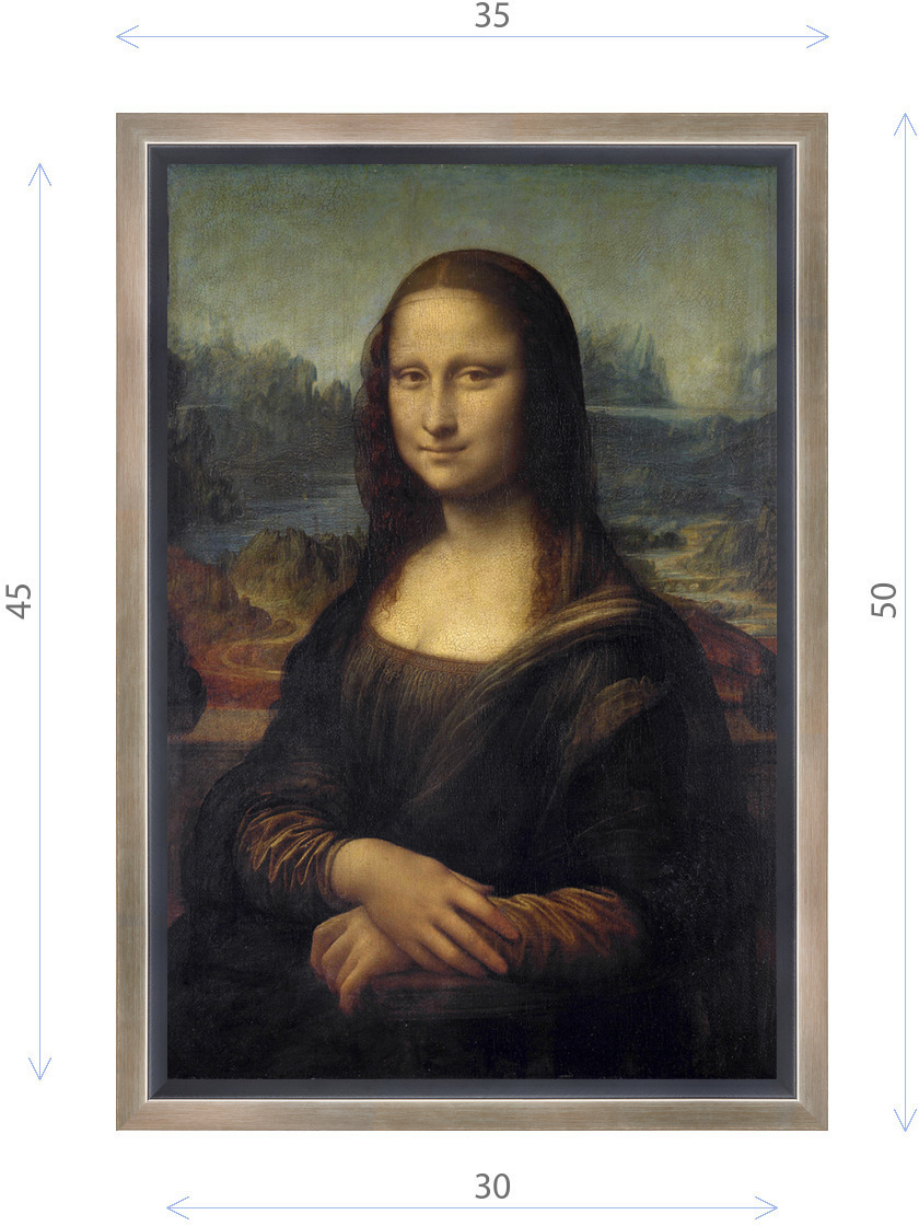 91028037 Картина в раме "Леонардо да Винчи. Мона Лиза Джоконда" 50x35 см STLM-0447832 ДЕКОР ДЕПО