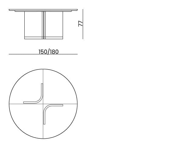 Круглый деревянный обеденный стол Bizzotto Italia Atmosphera ARCH-00094663 - Вид №3
