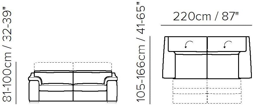 Natuzzi Кожаный диван-кресло с подголовником Brick sun-id-1378507 - Вид №1