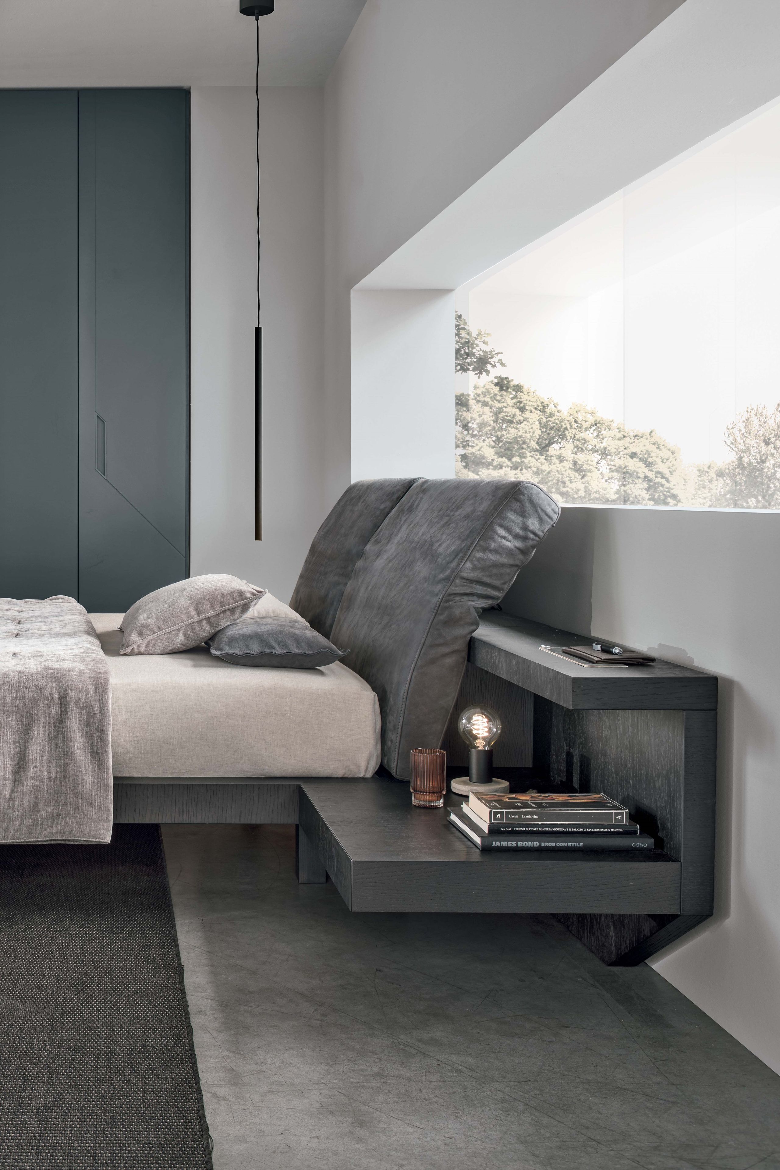 Дубовая кровать со встроенными тумбочками TOMASELLA Morfeo ARCH-00061212 - Вид №1