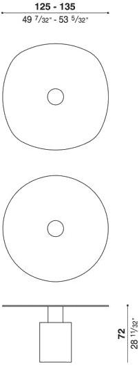 ACERBIS Круглый стеклянный стол с основанием в фреске sun-id-1346259 - Вид №2