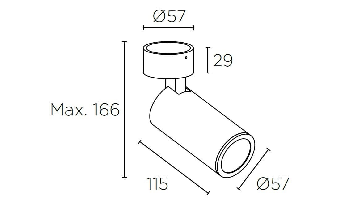 Регулируемый потолочный металлический светодиодный прожектор LedsC4 Simply ARCH-00078694 - Вид №1
