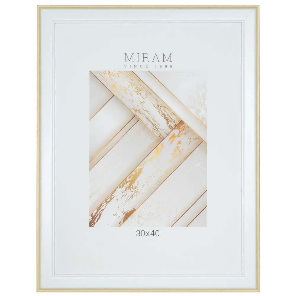 Рамка Мирам 30×40 см белая пластиковая для фото и картин 89422794 STLM-1572809