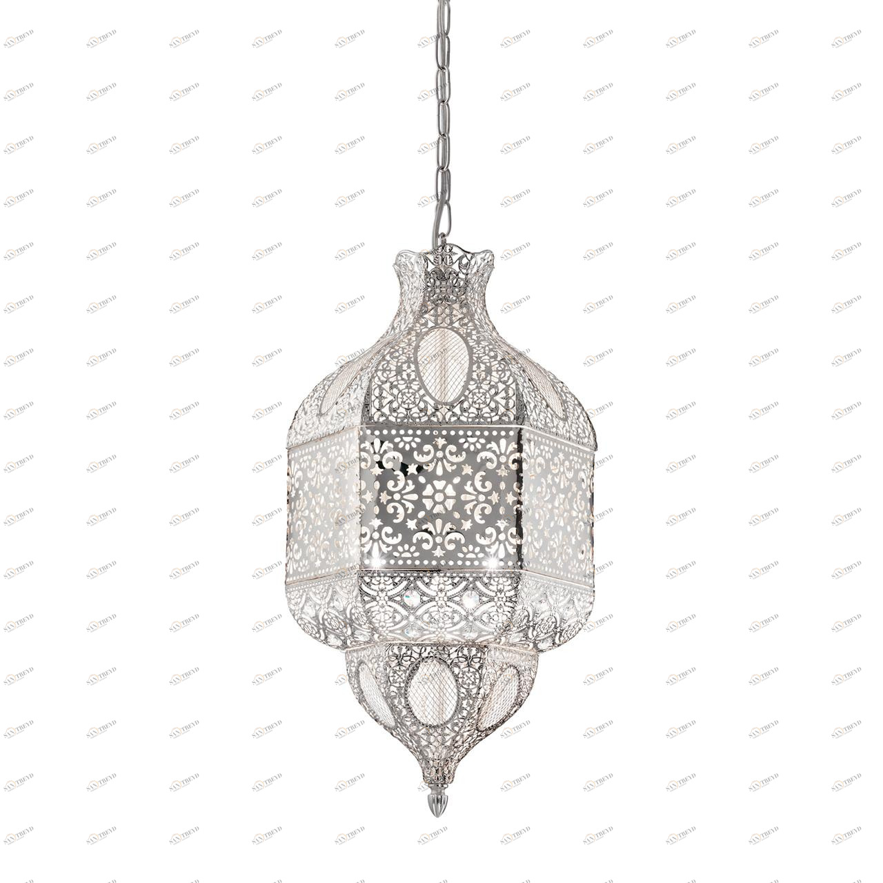 Подвесной светильник Ideal Lux Nawa- SP Argento IDEAL LUX ДИЗАЙНЕРСКИЕ 083851 Прозрачный;серебро 