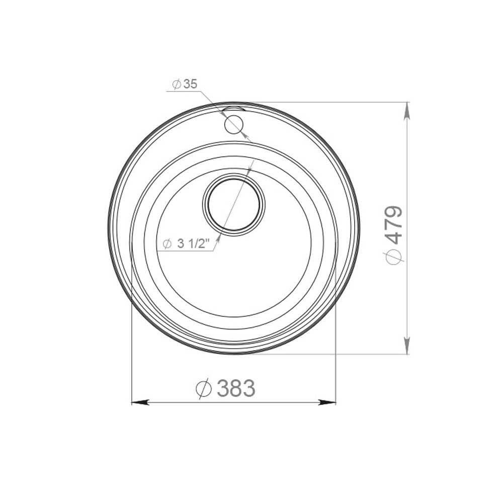 RQ13 шоколад Мойка кухонная прямоугольная Raiber  - Вид №2