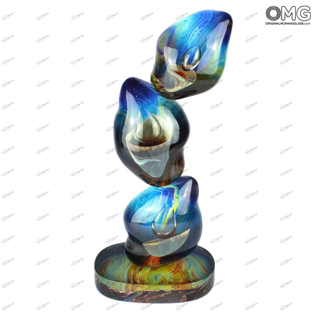 1563 ORIGINALMURANOGLASS Скульптура В пучину - автор Andrea Tagliapietra - муранское стекло 25 см 