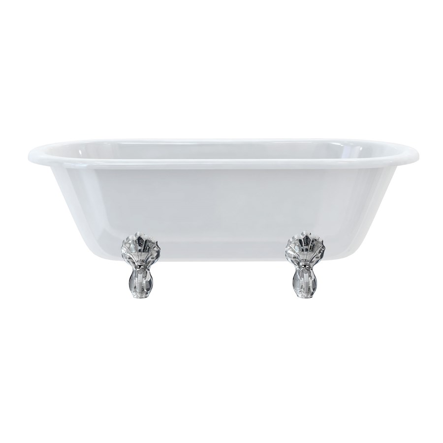 Burlington Двухсторонняя ванна Windsor 170 см с роскошными ножками с ножками Luxury Arc в черном цвете E3 L2B 