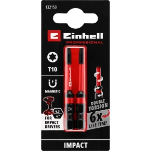 Бита ударная магнитная Einhell 132150 T10x60 мм, 2 шт.