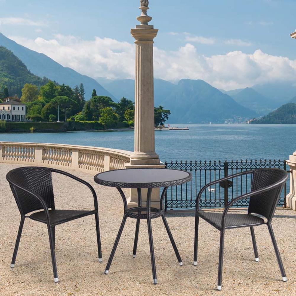 T282ANS/Y137C-W53 Brown 2Pcs Комплект плетеной мебели Afina 