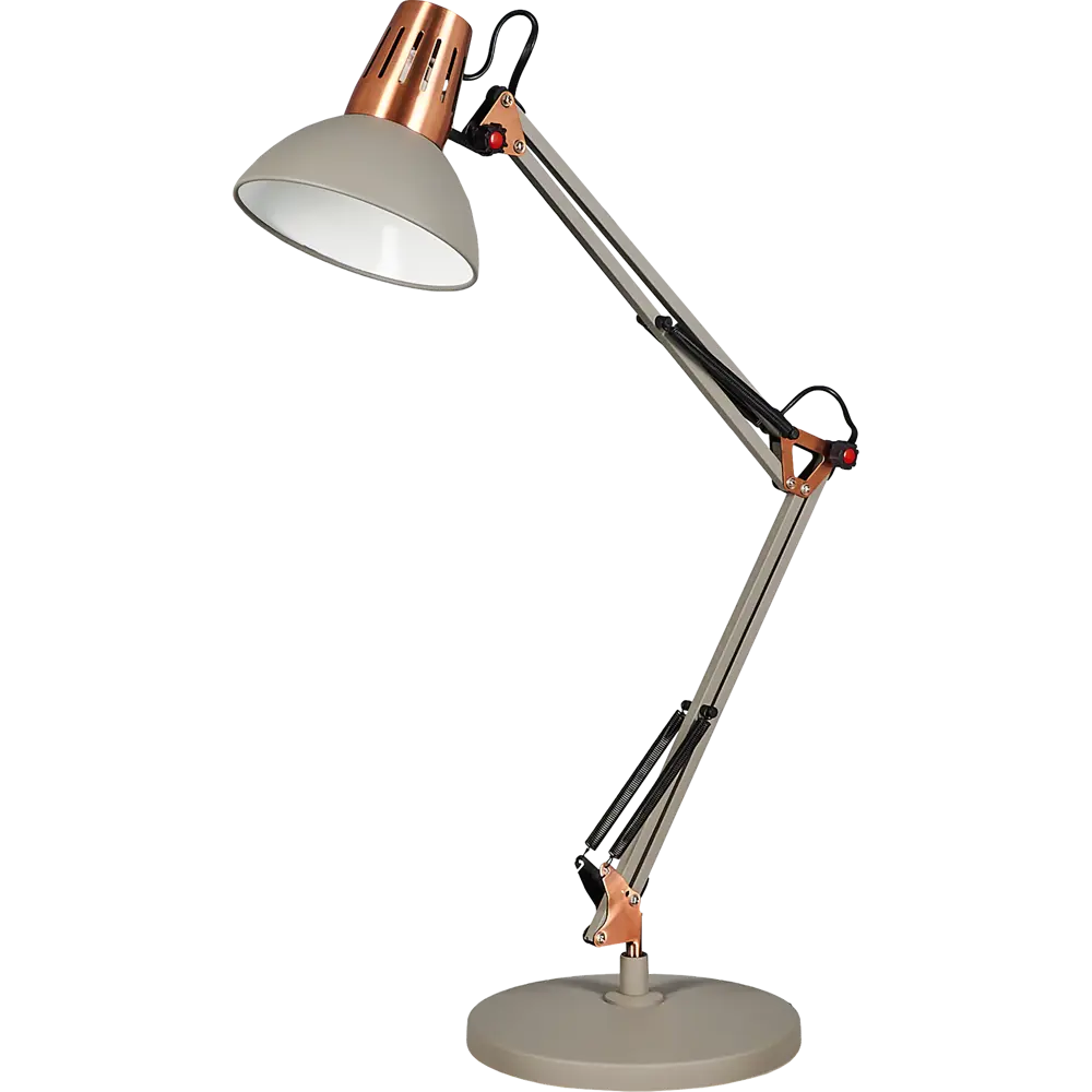Рабочая лампа настольная Camelion Berlin, цвет серый/медь STLM-2185353