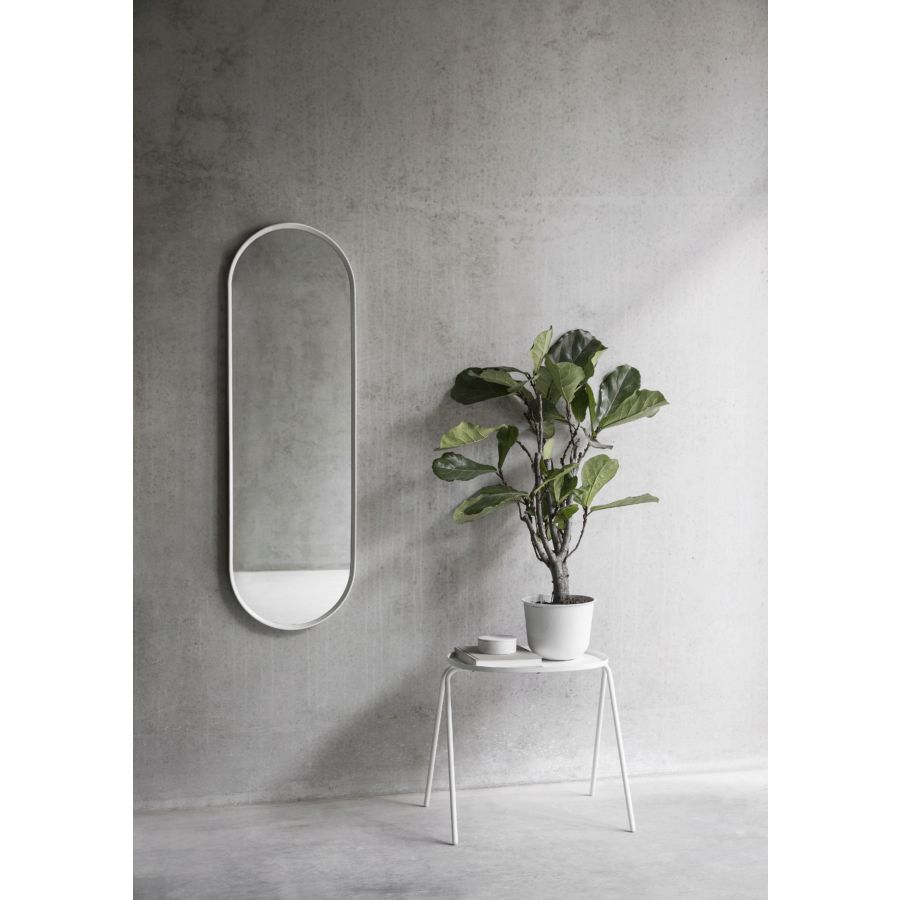 8010639 MENU Настенное зеркало Norm, овальное Белый с порошковым покрытием  - Вид №1