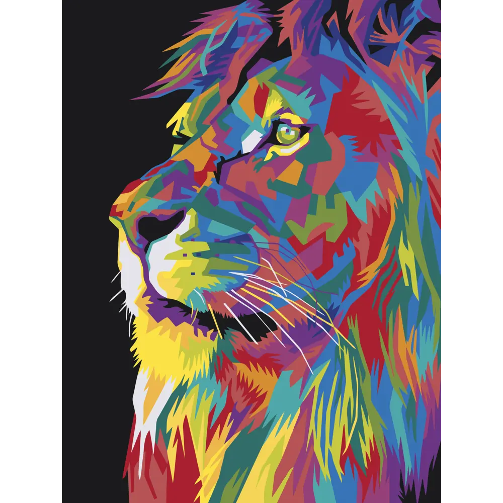 Картина по номерам Радужная грива 30х40 см FBRUSH STLM-2195592