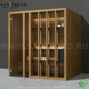 Effegibi YOKU.S80 BI.70100012 Био-сауна с левой дверью. Мощность: 9 кВт макс. Размеры: длина 202 см, ширина 180 см. Отделка: термообработанное дерево