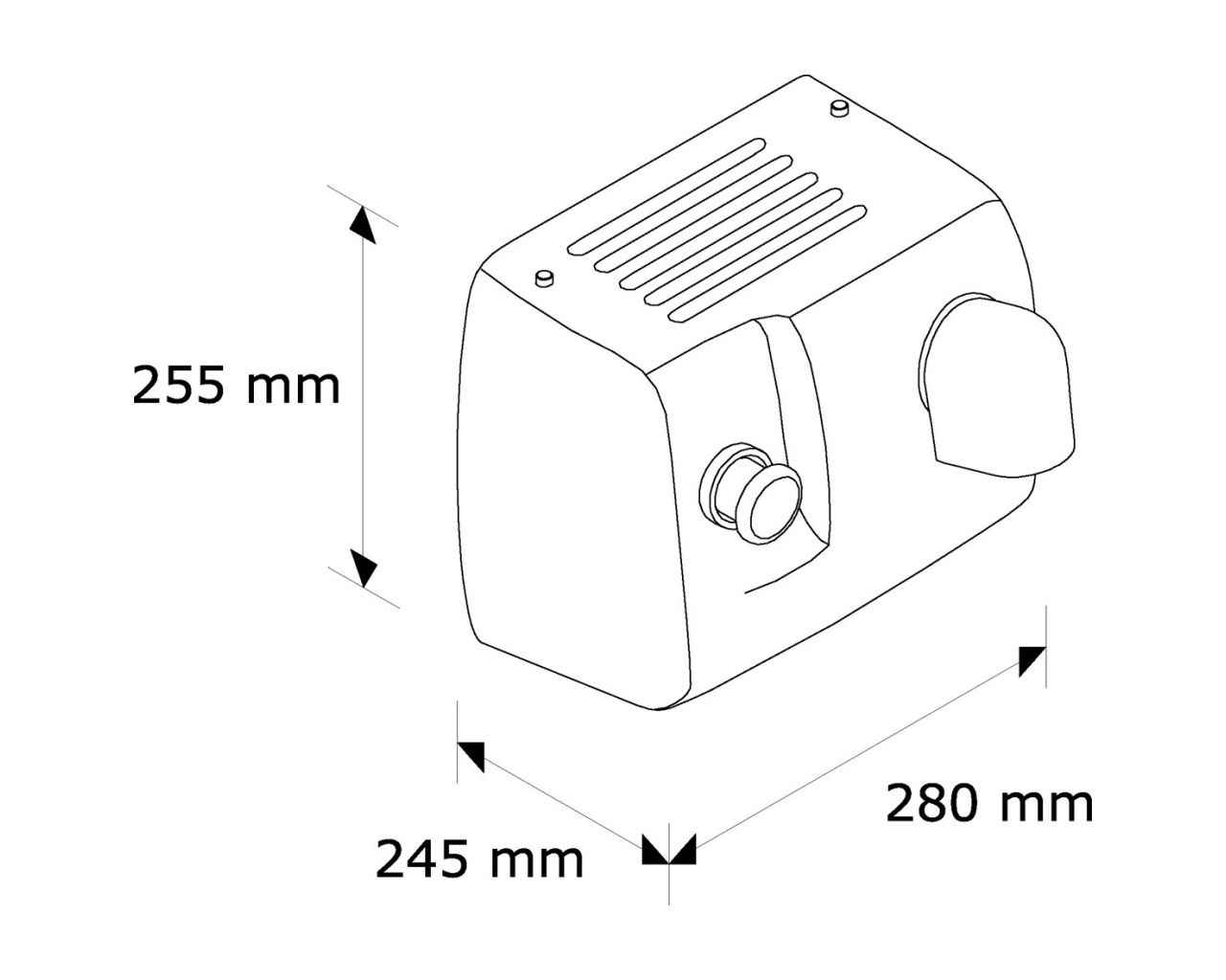 EIM585 Фен POOL, матовая сталь Merida  - Вид №1