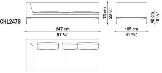 B&B Italia Модульный тканевый диван с шезлонгом Charles large sun-id-1390711 - Вид №6