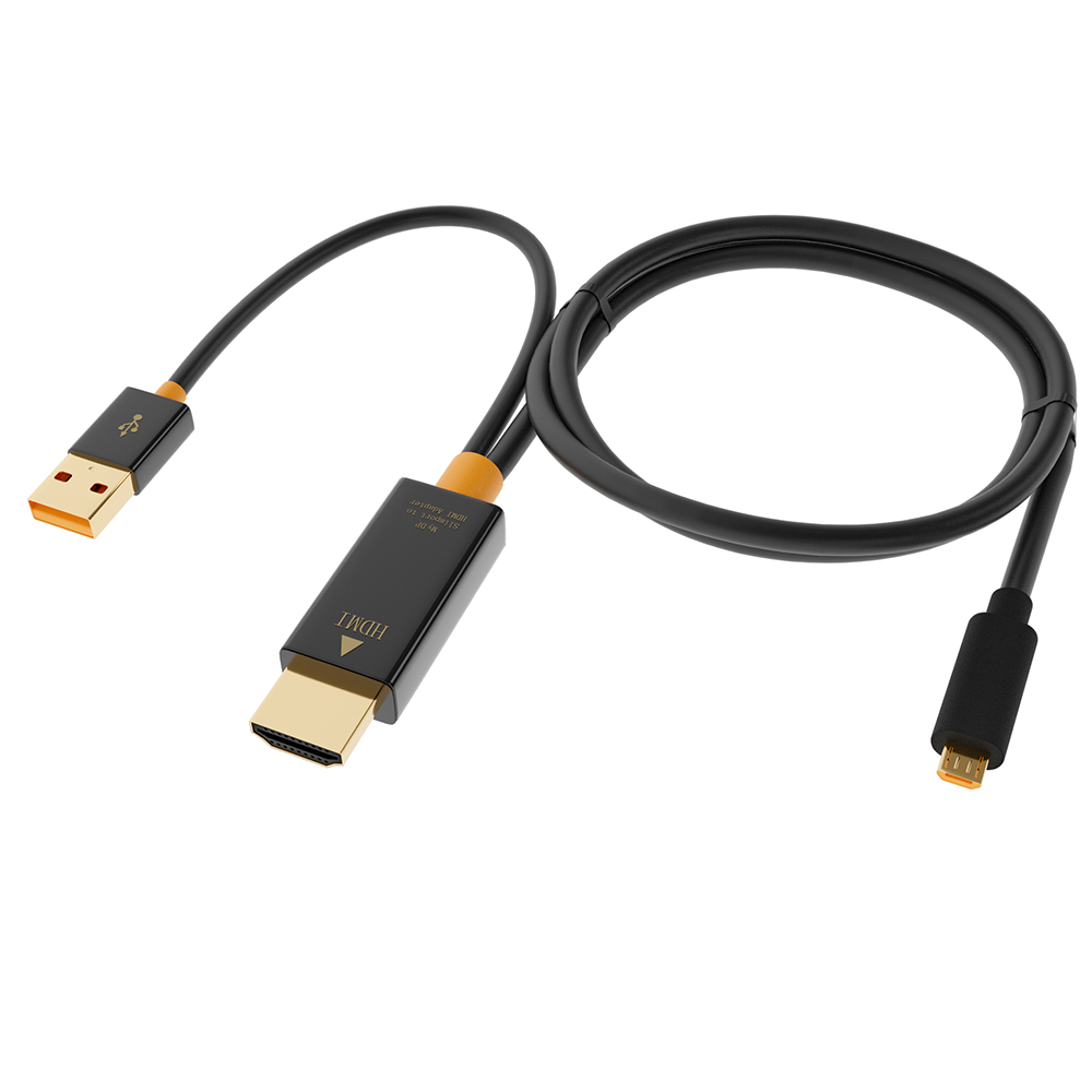 GCR-51151 кабель-адаптер mhl 2.0m microb 5pin + am в hdmi 2.0 Greenconnect Santreyd  - Вид №2