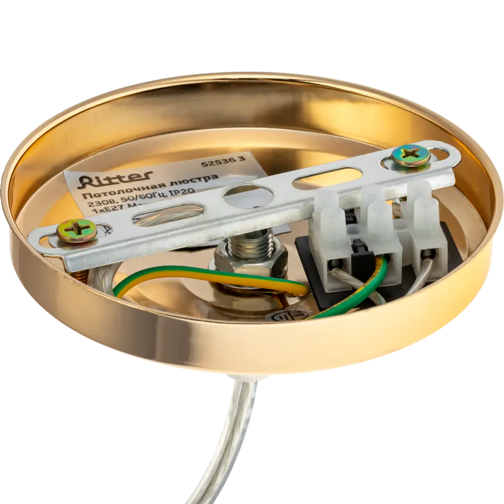 Люстра подвесная Ritter Forli 52536 3 1 лампа Е27 цвет золото STLM-2087574 - Вид №5