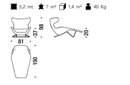 Шезлонг из ткани MOROSO Take A Line For a Walk ARCH-00048983 - Вид №8