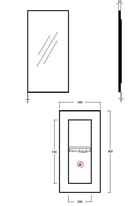 Прямоугольное зеркало с рамой стены Alice Ceramica SPECCHIO ARCH-00127773 - Вид №2