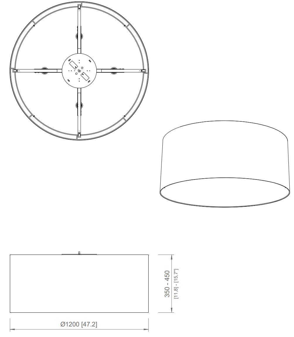 Потолочный светильник из ткани Contardi Circus ARCH-00100205 - Вид №3