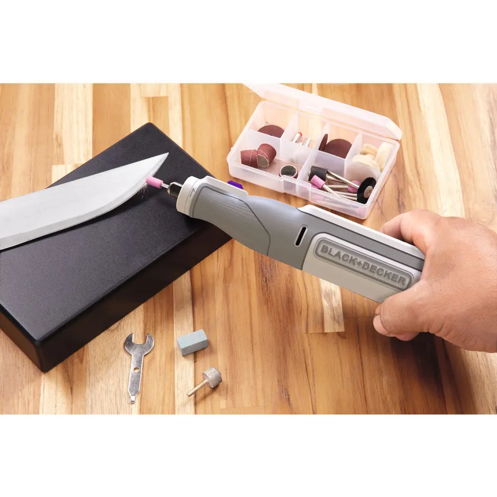 Гравер аккумуляторный Black&Decker BCRT8IPETK, 7.2 В Li-ion 1.5 Ач BLACK + DECKER STLM-2179344 - Вид №8