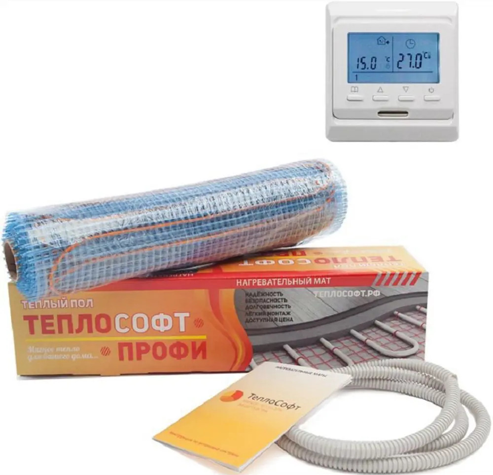 93740359 Нагревательный мат для теплого пола Теплософт 2.5 м2 375 Вт с цифровым терморегулятором STLM-0563825