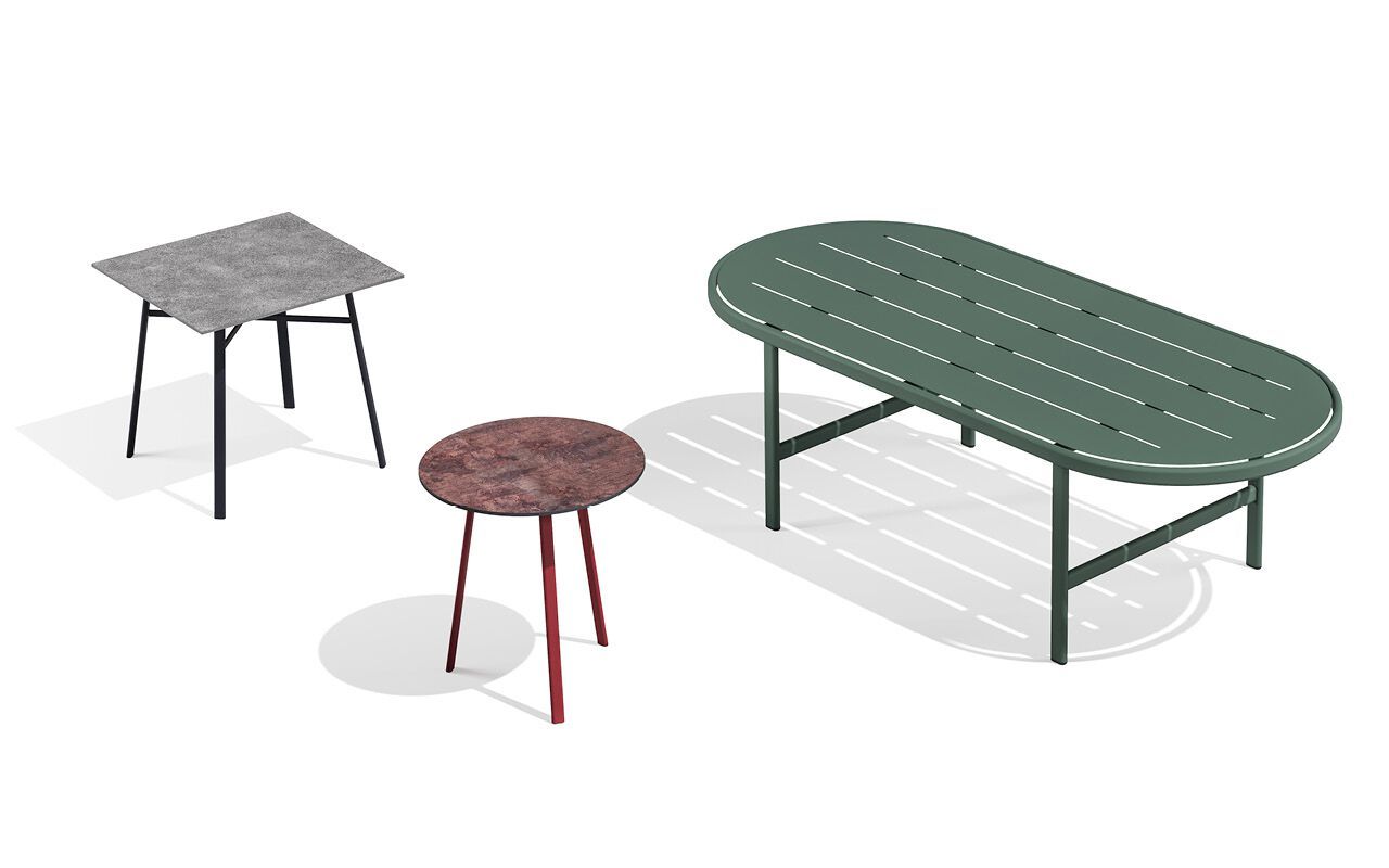 Круглый стальной стол с порошковым покрытием BABEL D Kano ARCH-00048697 - Вид №3