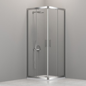 745704 FLEX раздвижные двери открытым углом H2000 прозрачное стекло 6мм и хром профиль, Kerasan Cabine doccia Италия