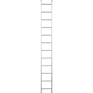 Лестница приставная 1-секционная алюминиевая DILWIS 12 ступеней максимальная нагрузка 150 кг