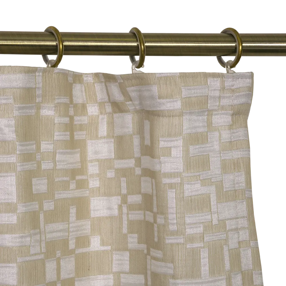 Штора на ленте «Калео», 160х260 см, цвет бежевый ТОРГОВЫЙ ДОМ ТЕКСТИЛЬ STLM-2198342 - Вид №3