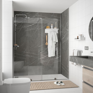 88078 SALGAR Душевая панель ATLAS серый камень на заказ от 801 до 999 мм