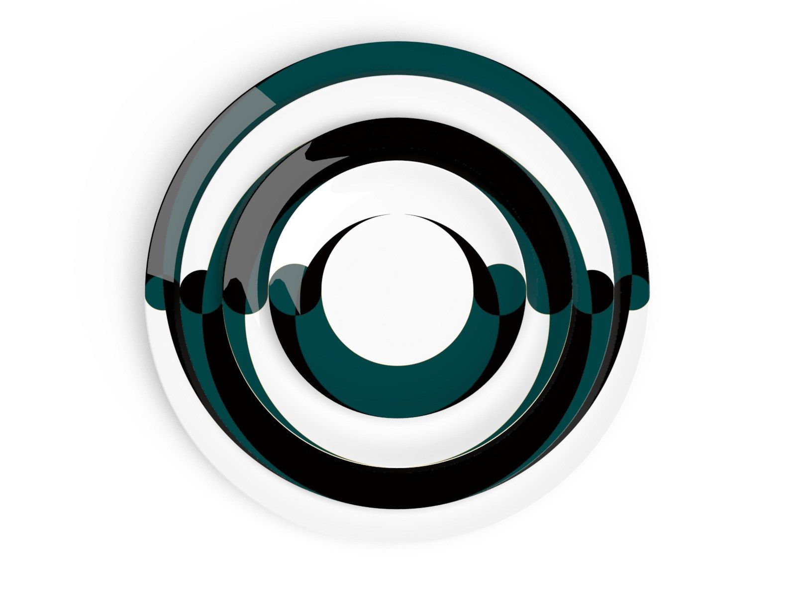 Фарфоровая сервировочная тарелка Non Sans Raison Vortex Green ARCH-00101032