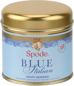 10615156 Spode Свеча в жестяной банке 7см "Голубая Италия" (золотая) Воск