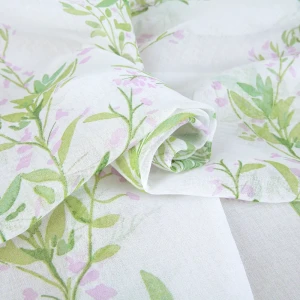 Тюль «Трава» под лён, 280 см, цветы, цвет мультиколор