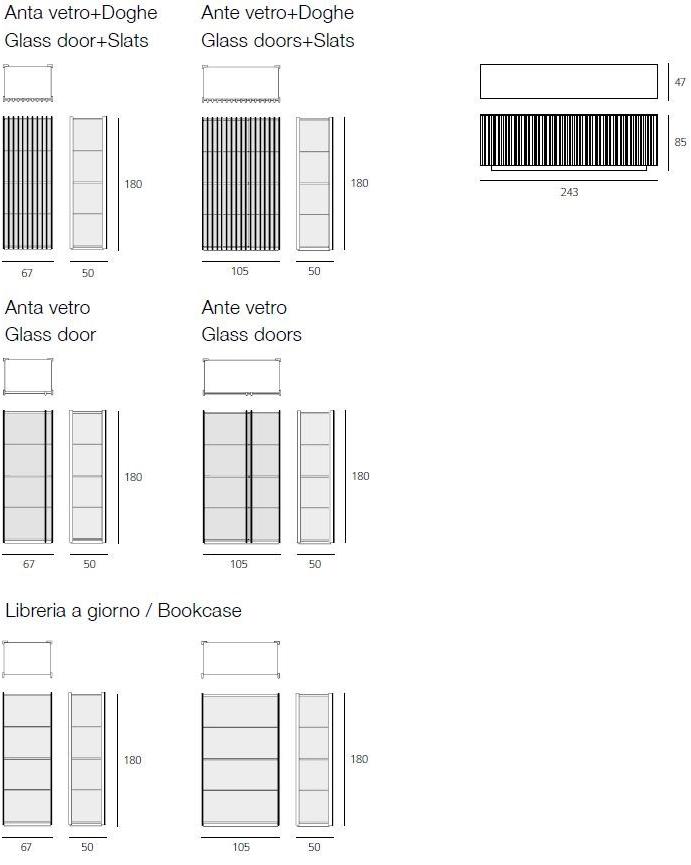 Pacini & Cappellini Книжный шкаф / витрина из дерева и стекла  5554.105  - Вид №7