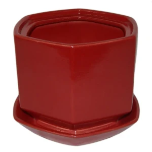 Горшок цветочный Goncar Меркурий 14x18x14 см v1.7 л керамика красный 82126334 STLM-2067348