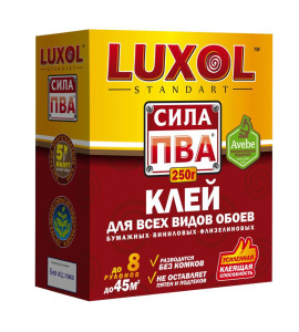 90567051 Клей для обоев универсальный Пва Standart 45 м² STLM-0286284 LUXOL