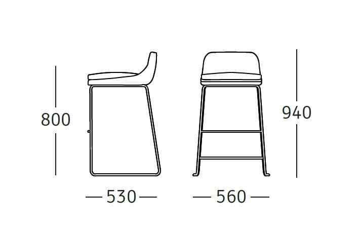 Тканевый табурет с подставкой для ног ROSSIN Sofie ARCH-00100149 - Вид №4