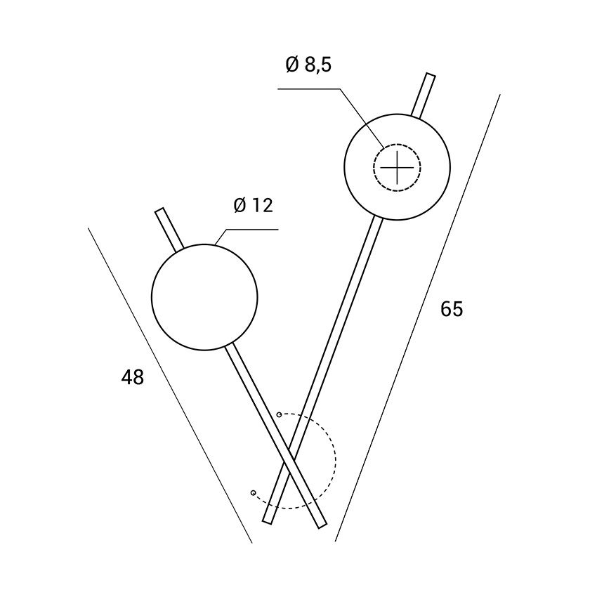 Miloox 1744.218 Настенный светильник с черным каркасом MIKADO. - Вид №4
