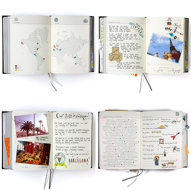 SK OURLIFESTORY1 Дневник для двоих our life story черный Suck UK  - Вид №2