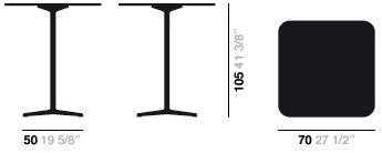 arper Квадратный высокий стол Fred sun-id-1454050 - Вид №1