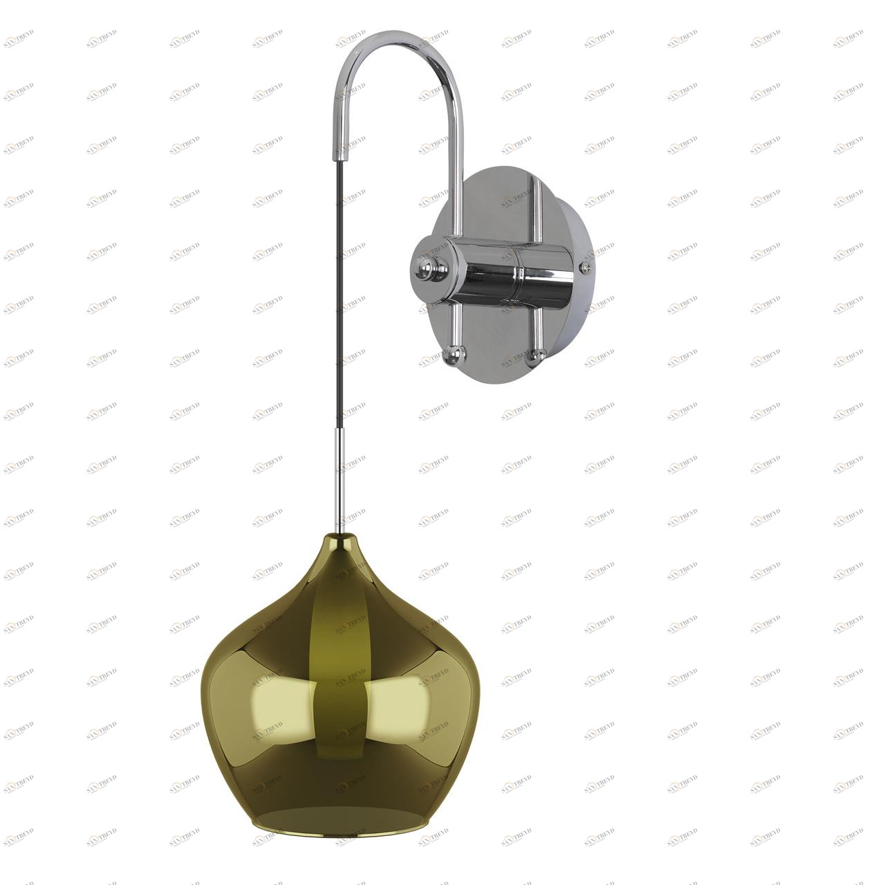 Бра Lightstar Pentola 803548 Зелёный LIGHTSTAR  078625 Зеленый;прозрачный;серебро 