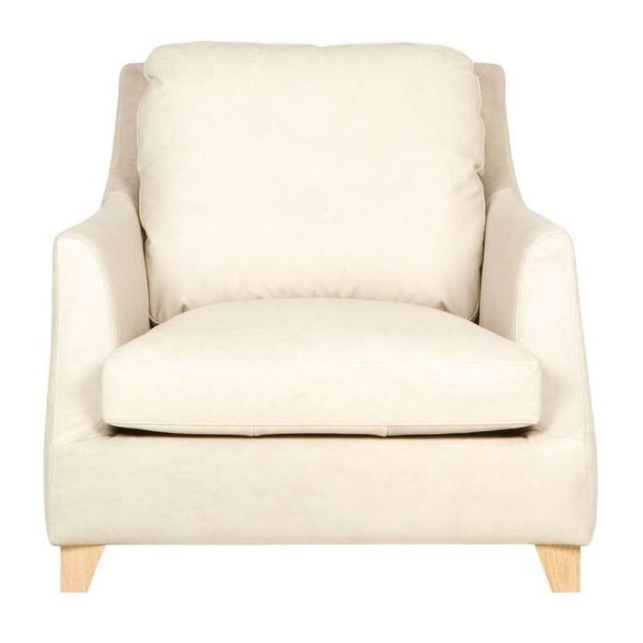 Кресло Rose, молочное, обивка Aniline Sits S1602 - Вид №1