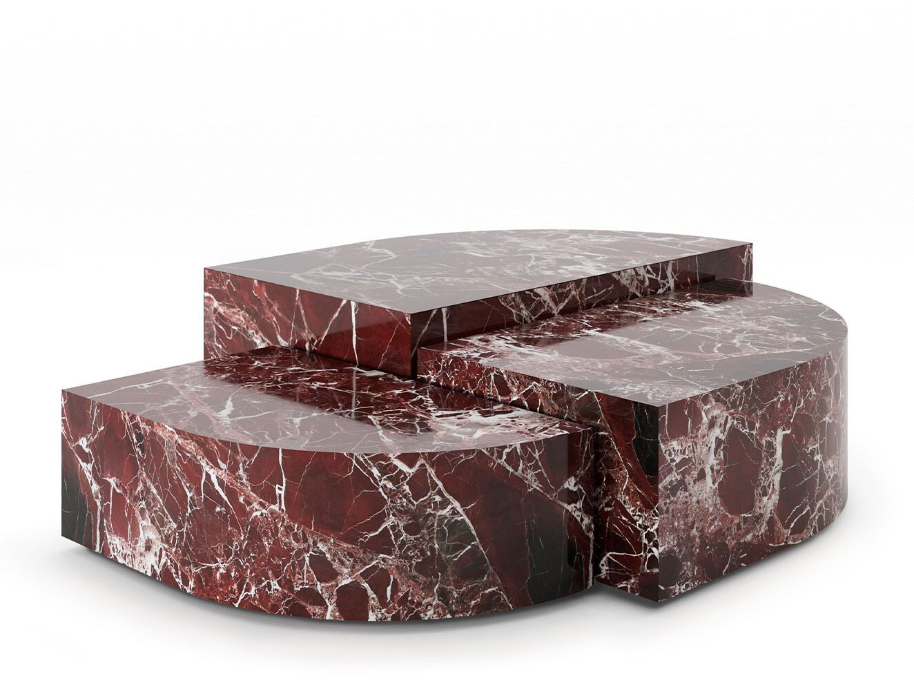 Журнальный столик из красного мрамора Lepanto Ginger & Jagger Земля на Землю ARCH-00045793 - Вид №1