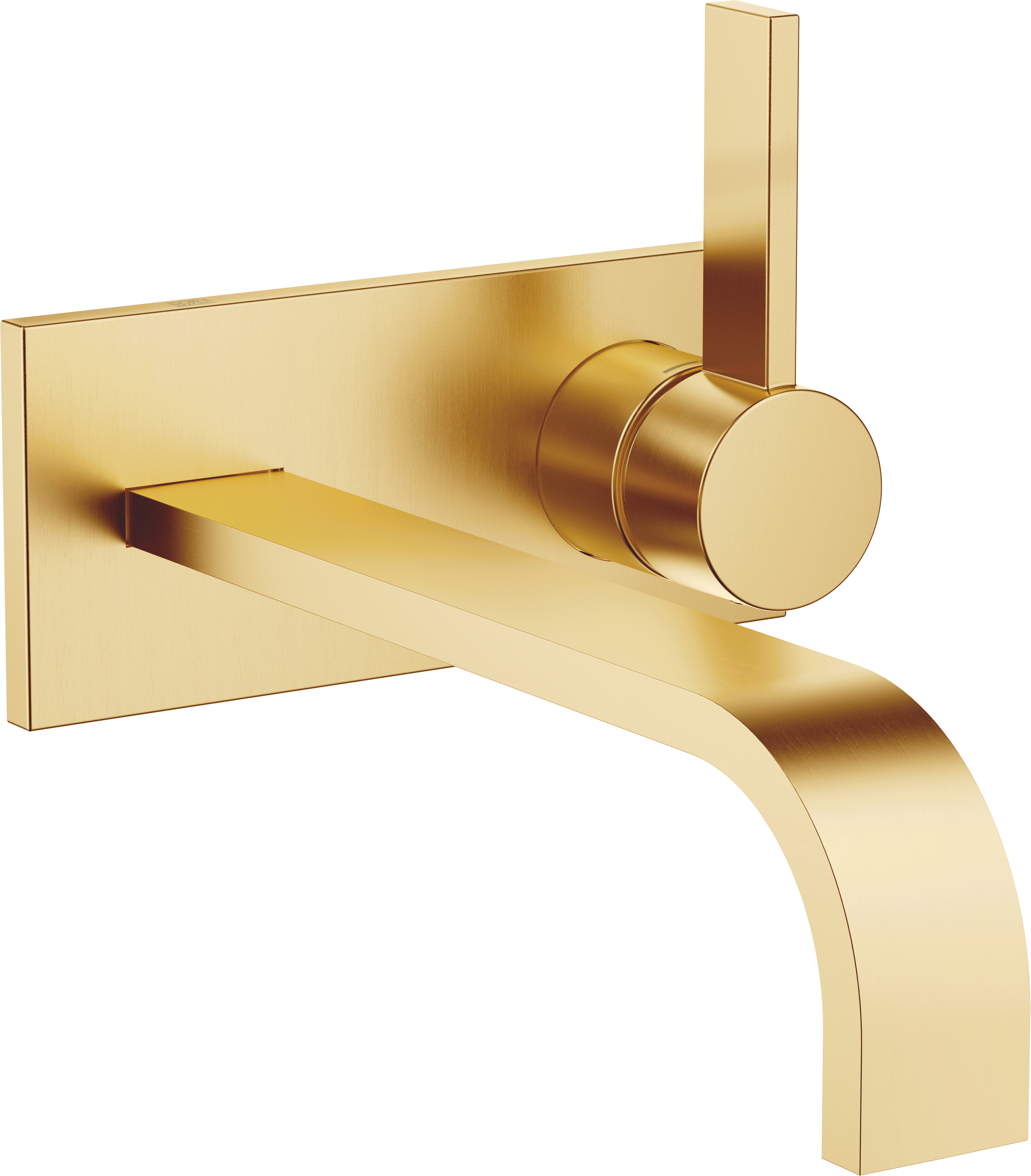 MEM Смеситель для раковины, настенный, однорычажный, с крышкой, без донного клапана - Brushed Durabrass (23-каратное золото) 36865782-28