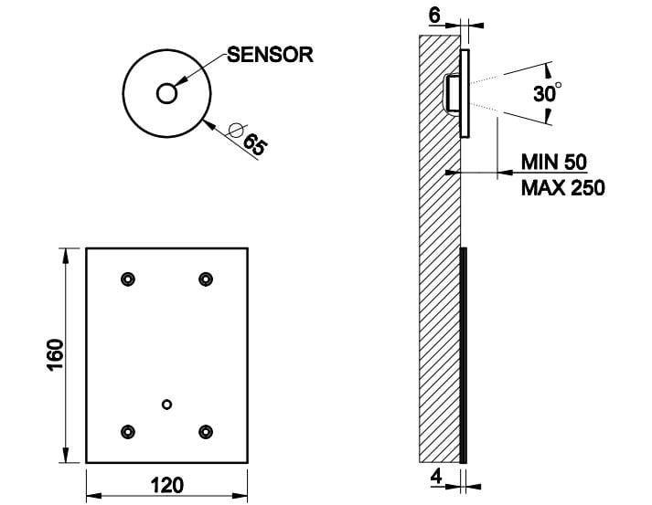 Латунь электронный настенный пульт дистанционного управления Gessi кольцо ARCH-00150259 - Вид №2